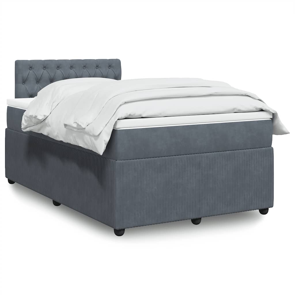 Boxspringbett Mit Matratze Samt Dunkelgrau