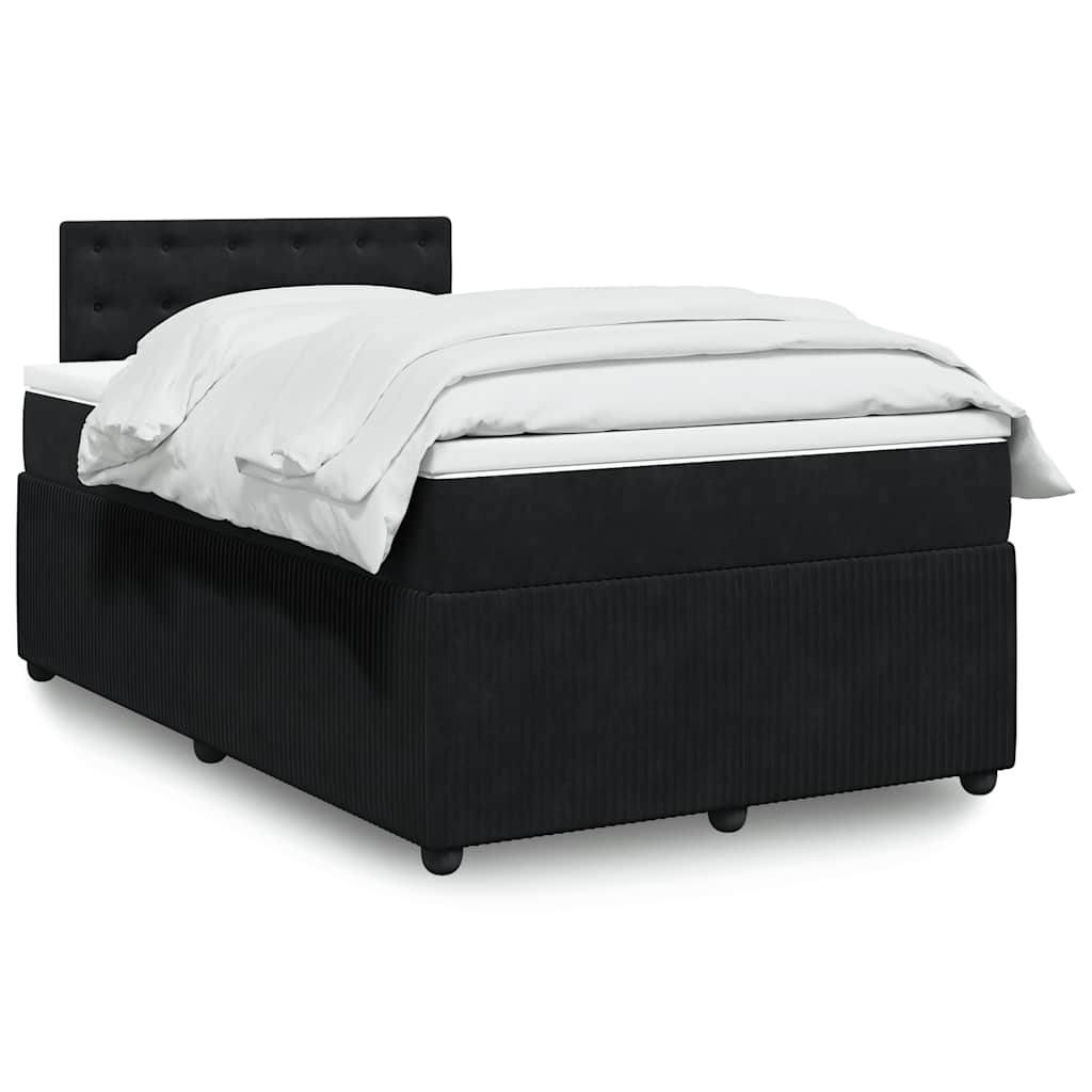 Boxspringbett Mit Matratze Samt Schwarz