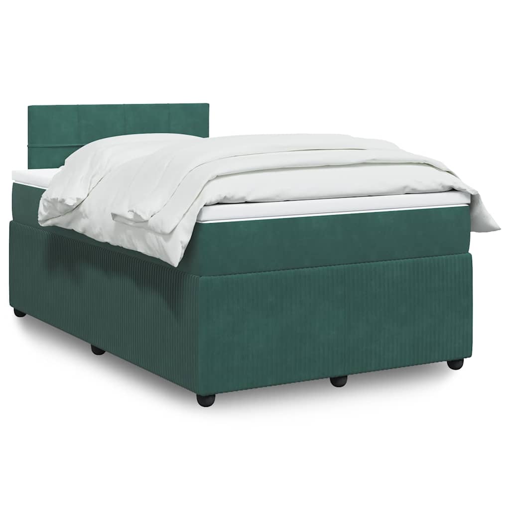 Boxspringbett Mit Matratze Samt Dunkelgrün