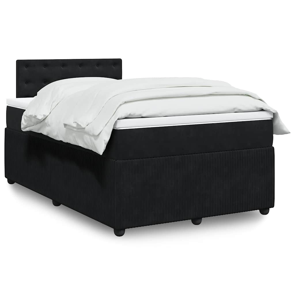 Boxspringbett Mit Matratze Samt Schwarz