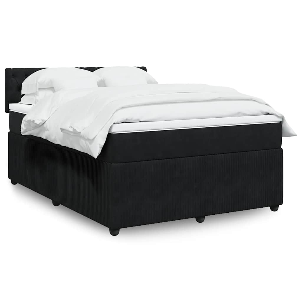 Boxspringbett Mit Matratze Samt Schwarz