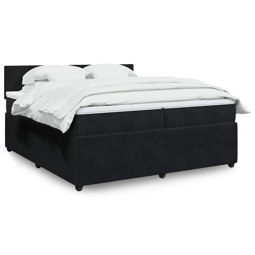 Boxspringbett Mit Matratze Samt Schwarz