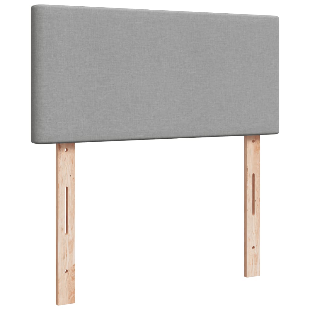 Boxspringbett Mit Matratze Stoff Hellgrau