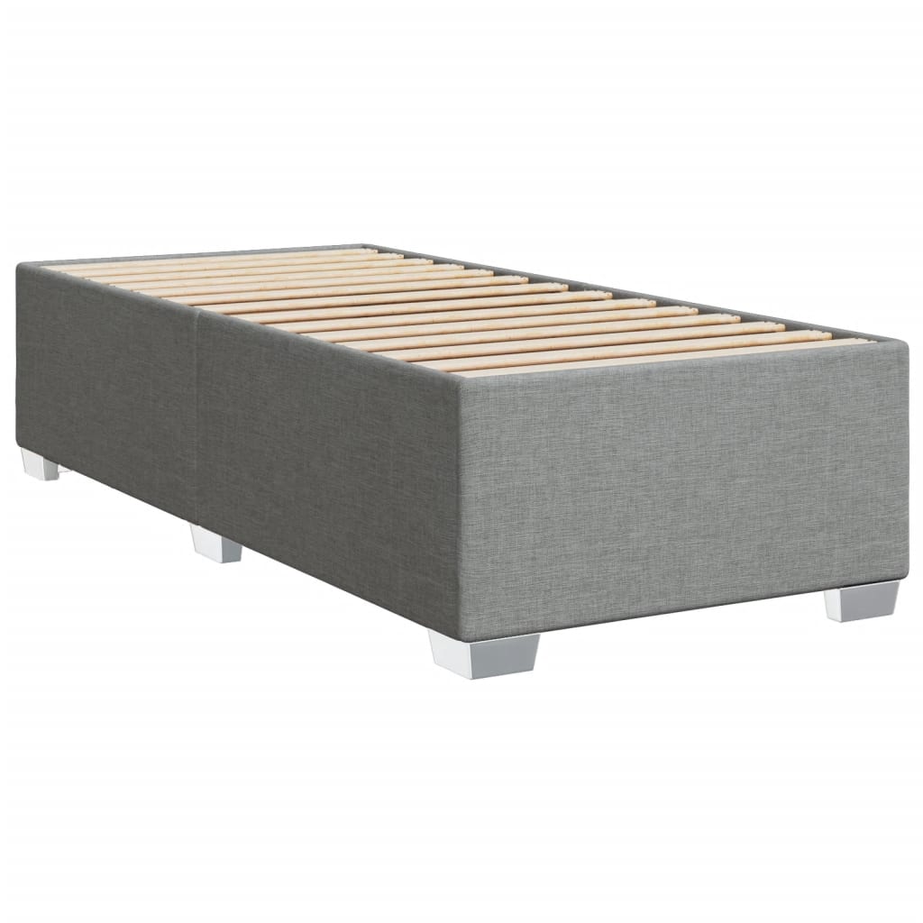 Boxspringbett Mit Matratze Stoff Hellgrau