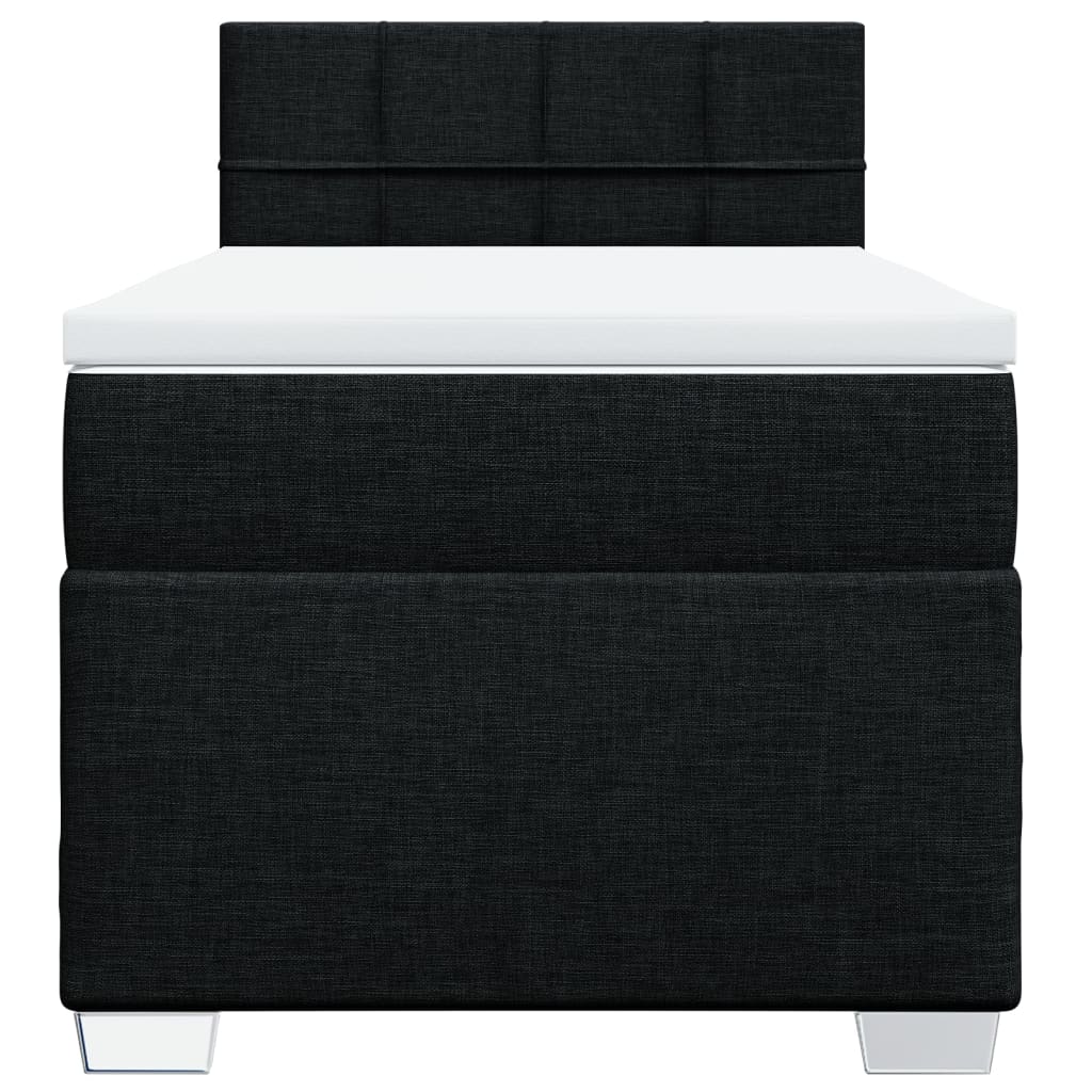 Boxspringbett Mit Matratze Stoff Schwarz