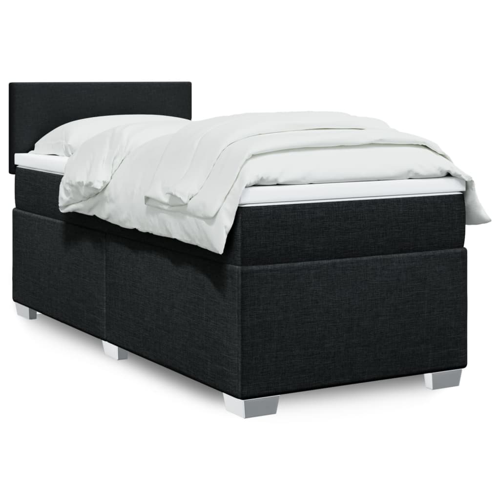 Boxspringbett Mit Matratze Stoff Schwarz