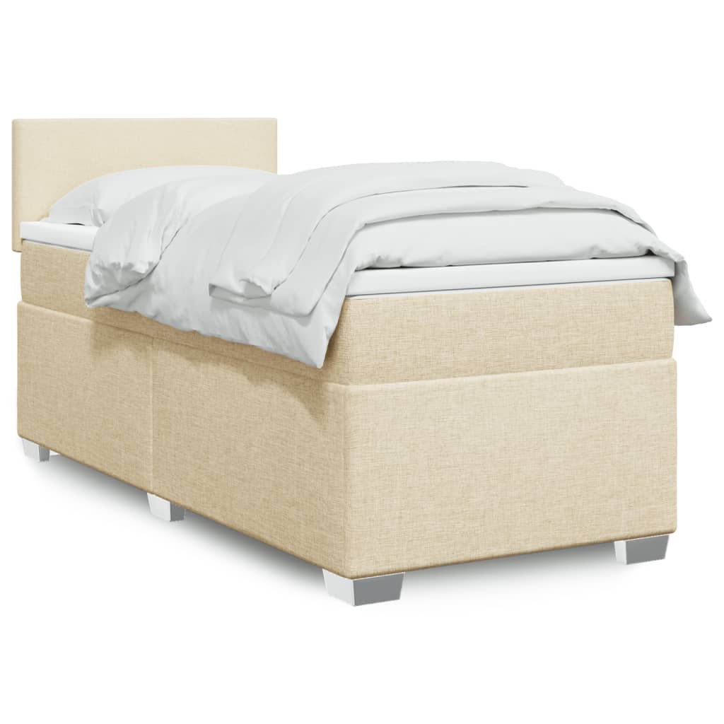 Boxspringbett Mit Matratze Stoff Creme