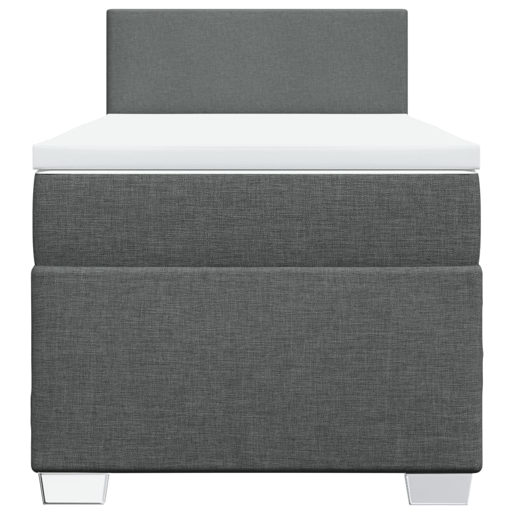 Boxspringbett Mit Matratze Stoff Dunkelgrau