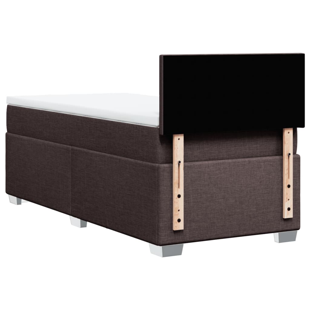 Boxspringbett Mit Matratze Stoff Dunkelbraun