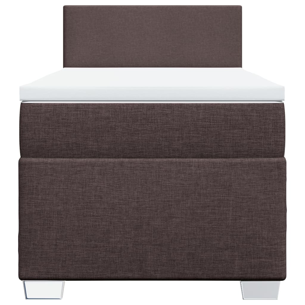 Boxspringbett Mit Matratze Stoff Dunkelbraun