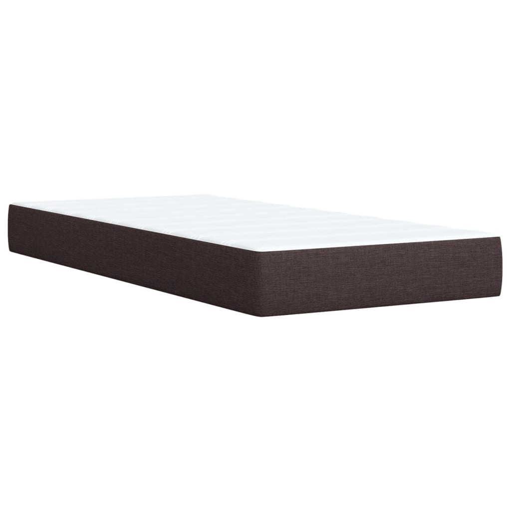 Boxspringbett Mit Matratze Stoff Dunkelbraun