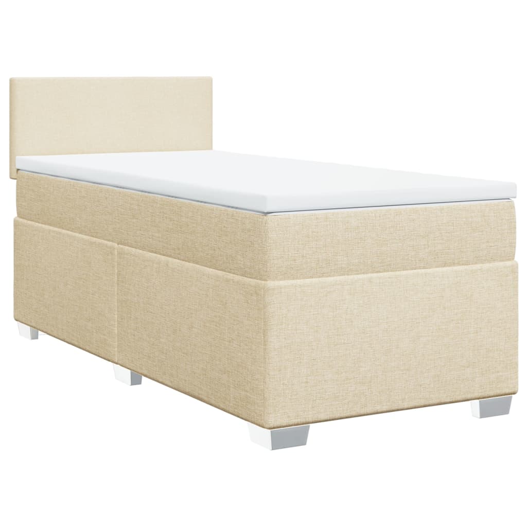 Boxspringbett Mit Matratze Stoff Creme