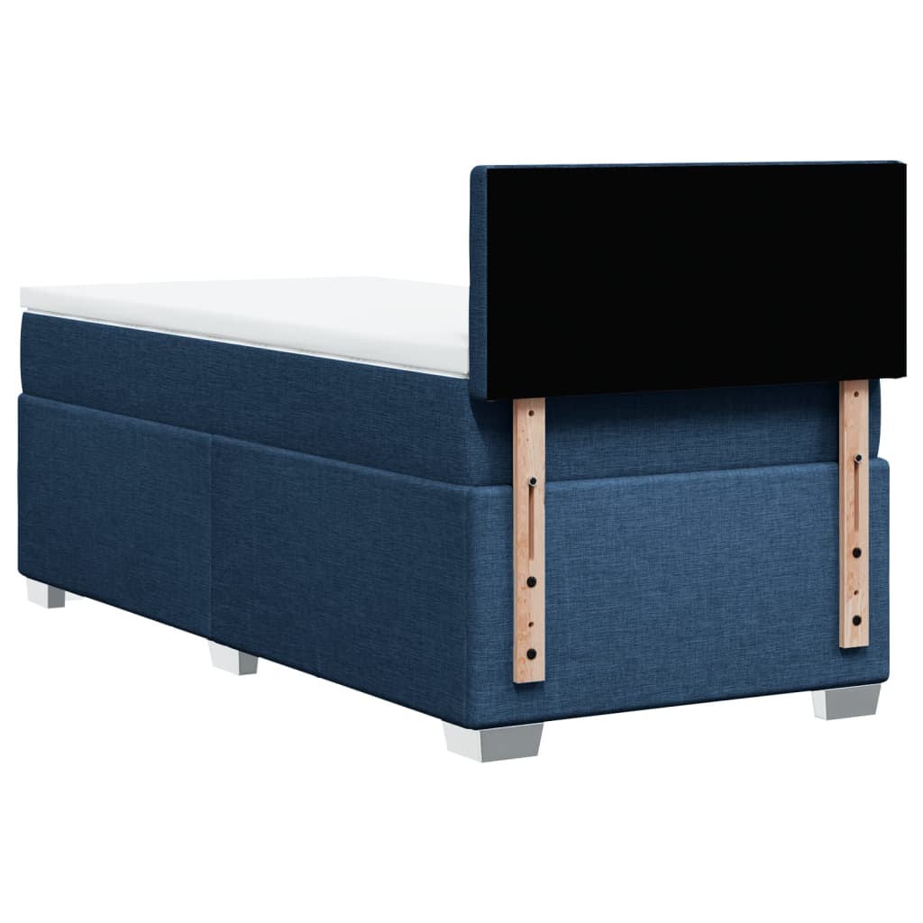 Boxspringbett Mit Matratze Stoff Blau