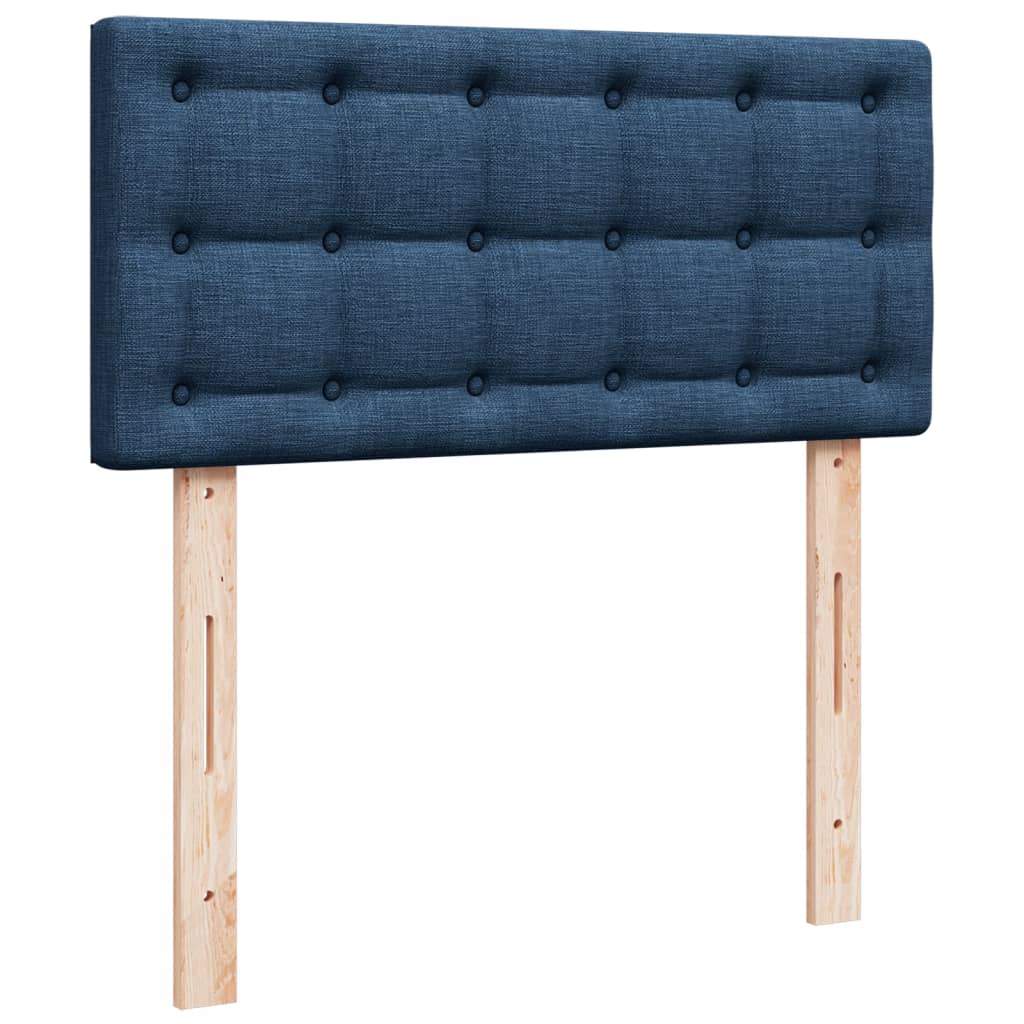 Boxspringbett Mit Matratze Stoff Blau