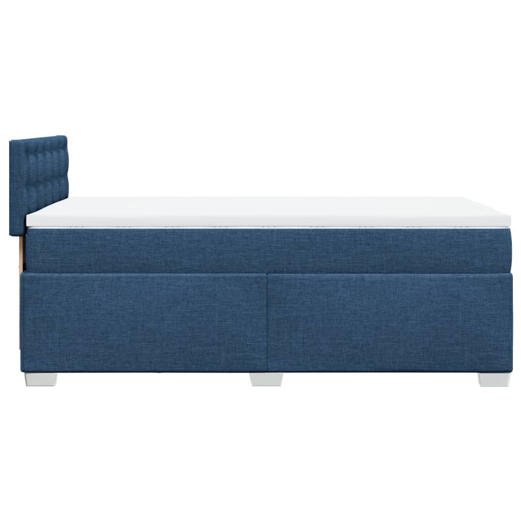 Boxspringbett Mit Matratze Stoff Blau