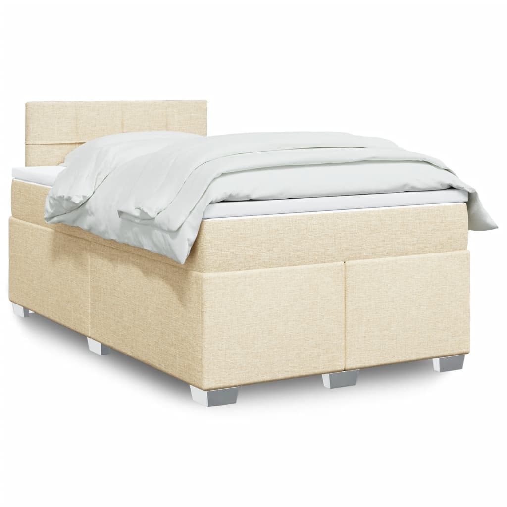 Boxspringbett Mit Matratze Stoff Creme
