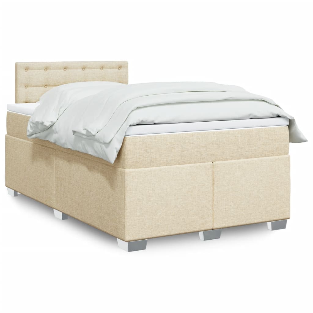 Boxspringbett Mit Matratze Stoff Creme