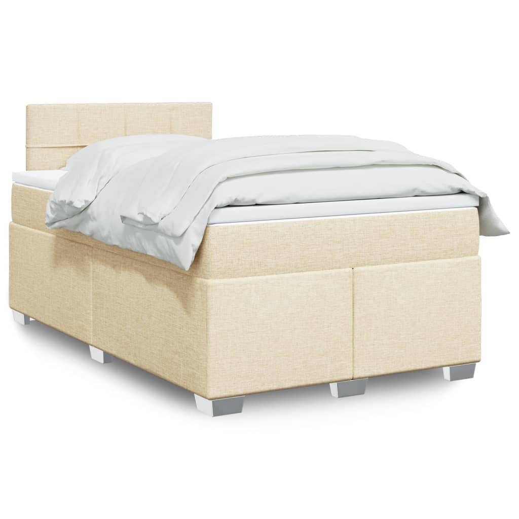 Boxspringbett Mit Matratze Stoff Creme