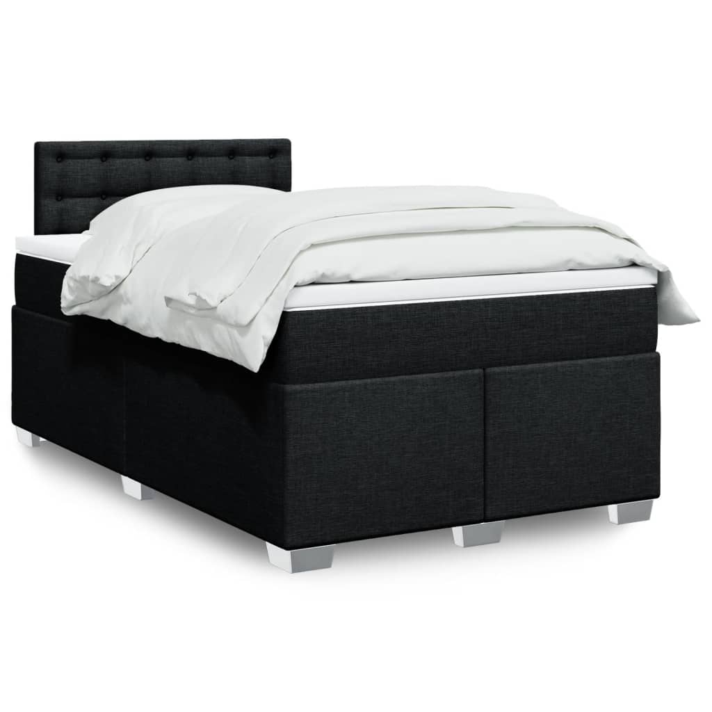 Boxspringbett Mit Matratze Stoff Schwarz