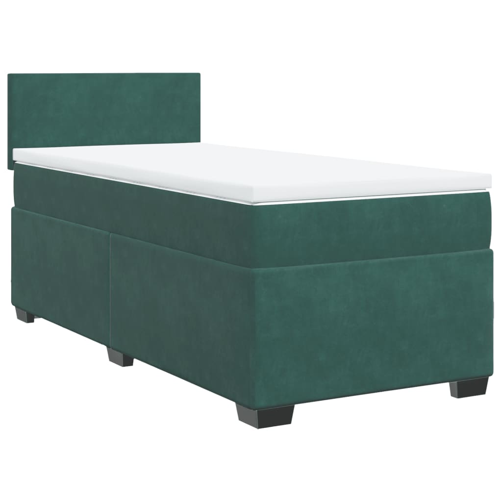 Boxspringbett Mit Matratze Samt Dunkelgrün