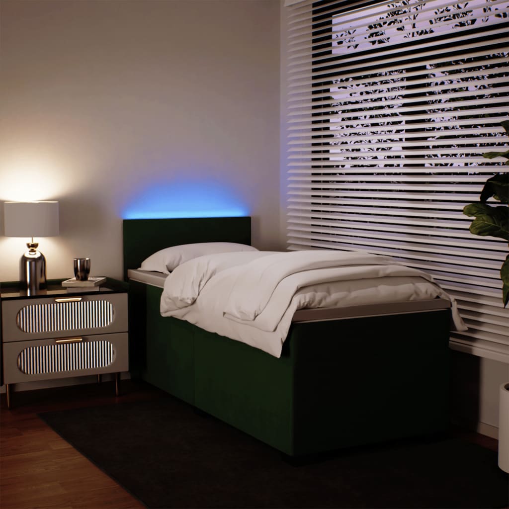 Boxspringbett Mit Matratze Samt Dunkelgrün