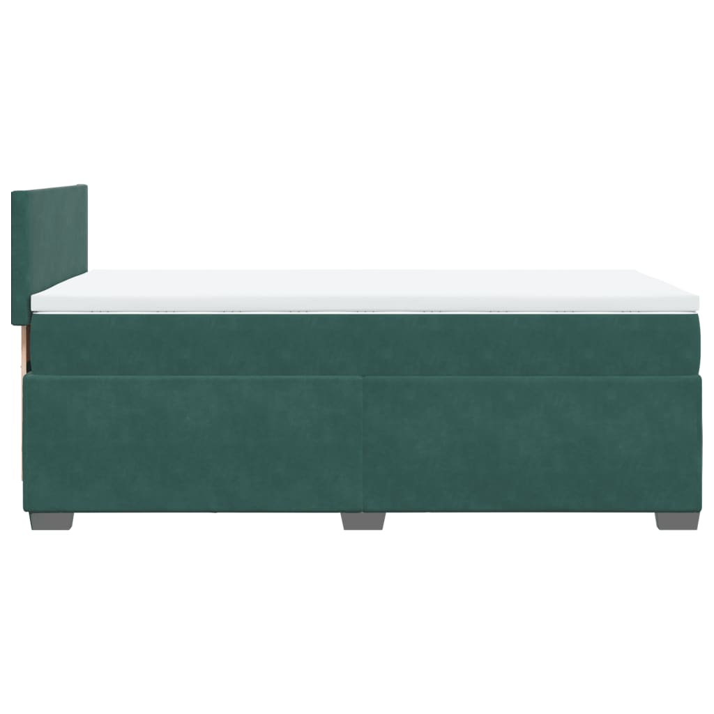 Boxspringbett Mit Matratze Samt Dunkelgrün