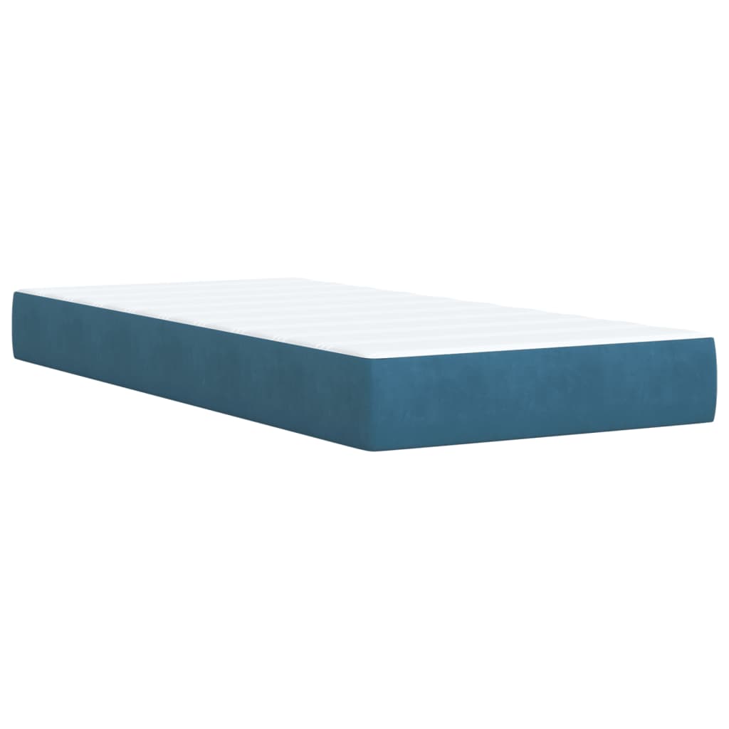 Boxspringbett Mit Matratze Samt Blau