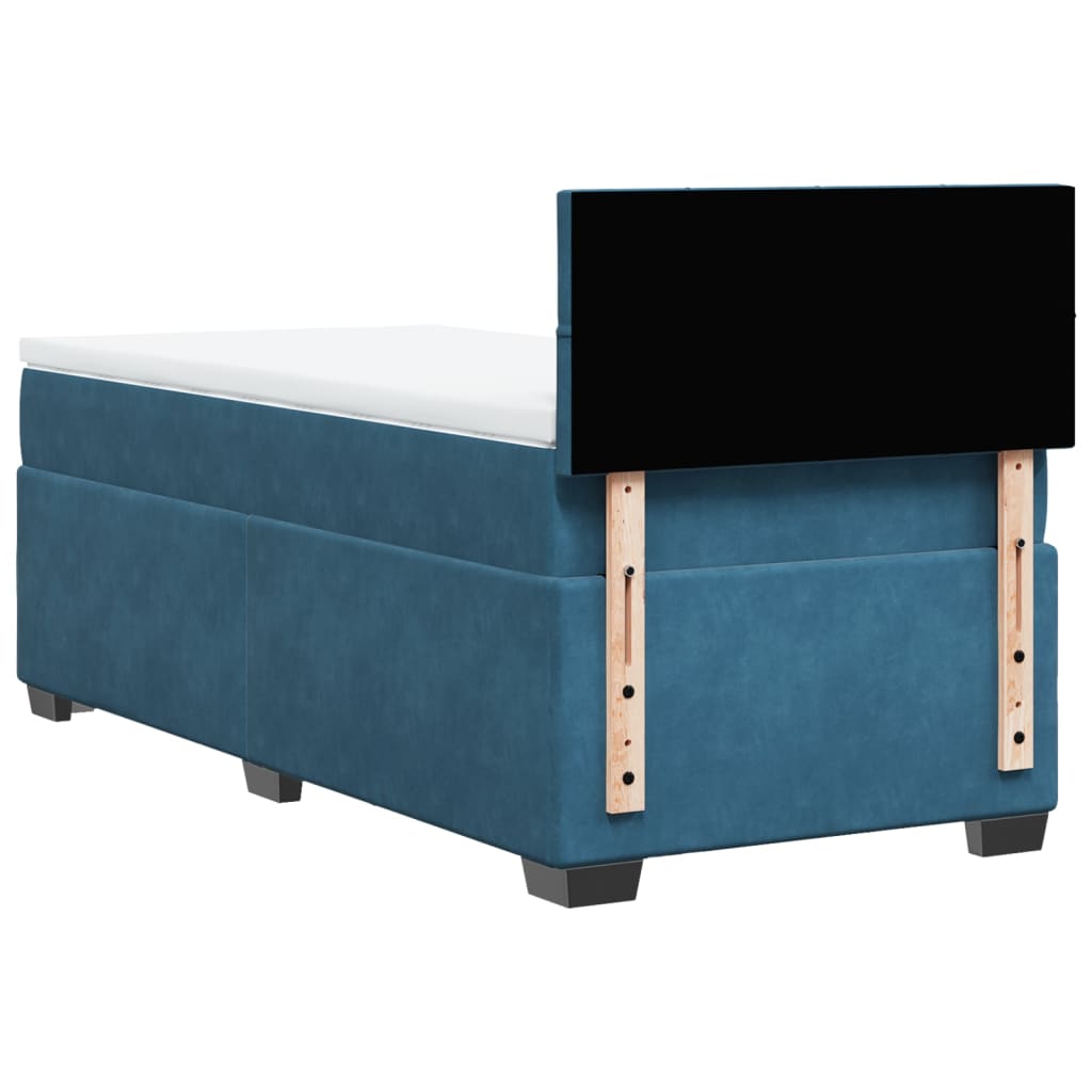 Boxspringbett Mit Matratze Samt Blau