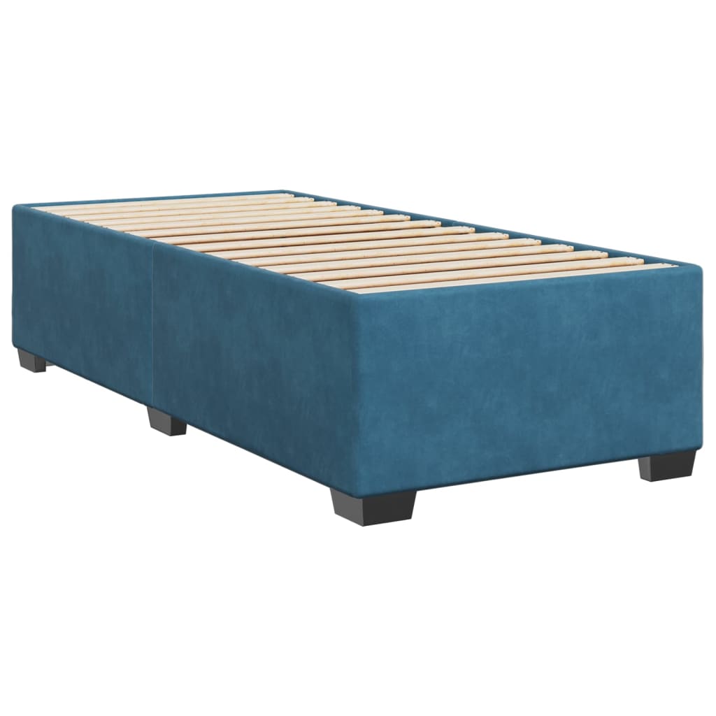 Boxspringbett Mit Matratze Samt Blau