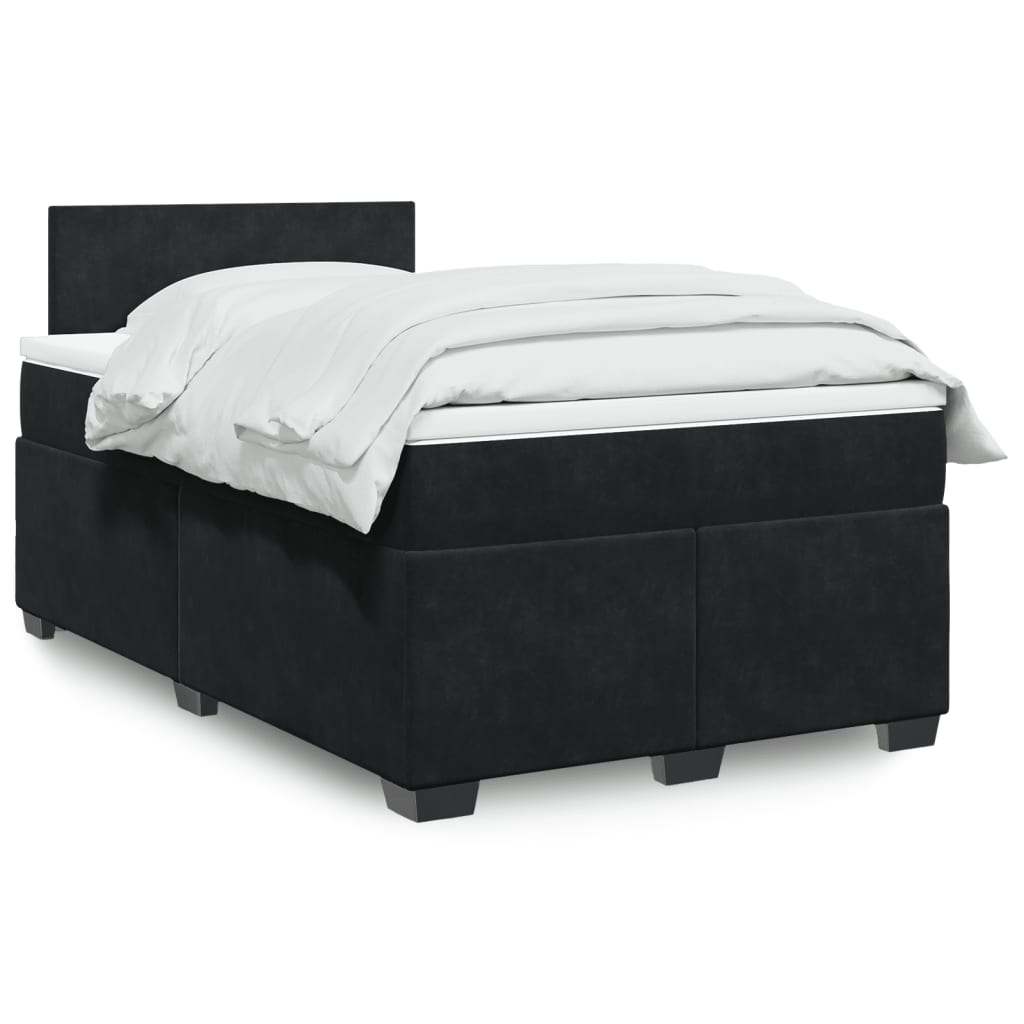 Boxspringbett Mit Matratze Samt Schwarz