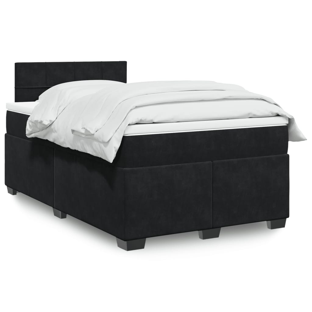Boxspringbett Mit Matratze Samt Schwarz