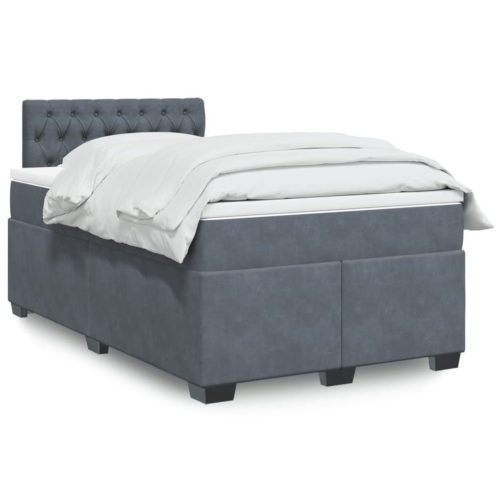 Boxspringbett Mit Matratze Samt Dunkelgrau