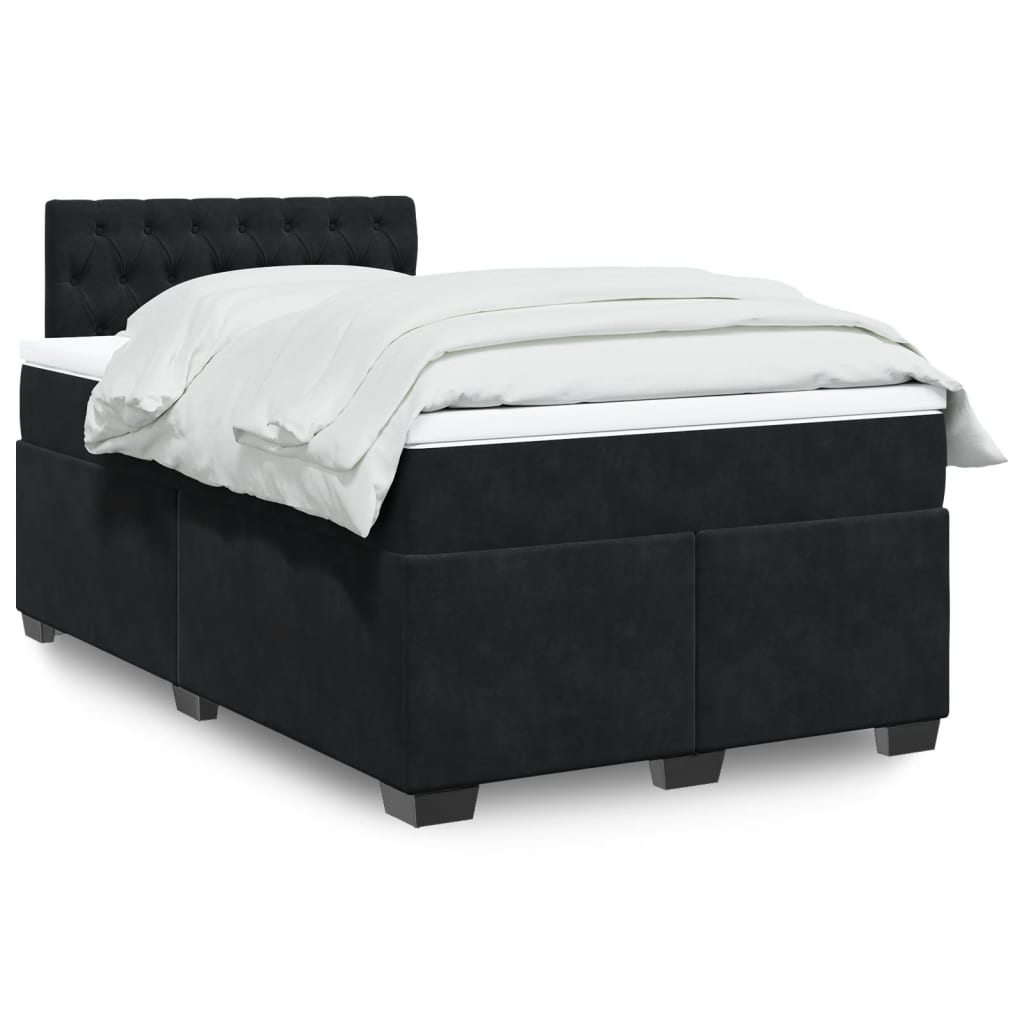 Boxspringbett Mit Matratze Samt Schwarz