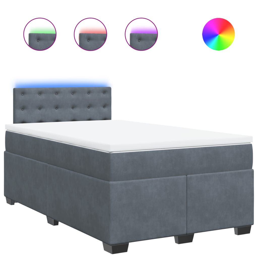 Boxspringbett Mit Matratze Samt Dunkelgrau
