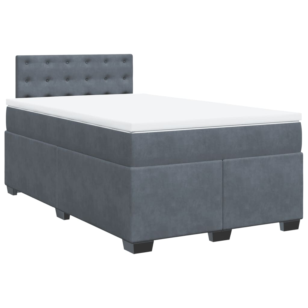 Boxspringbett Mit Matratze Samt Dunkelgrau