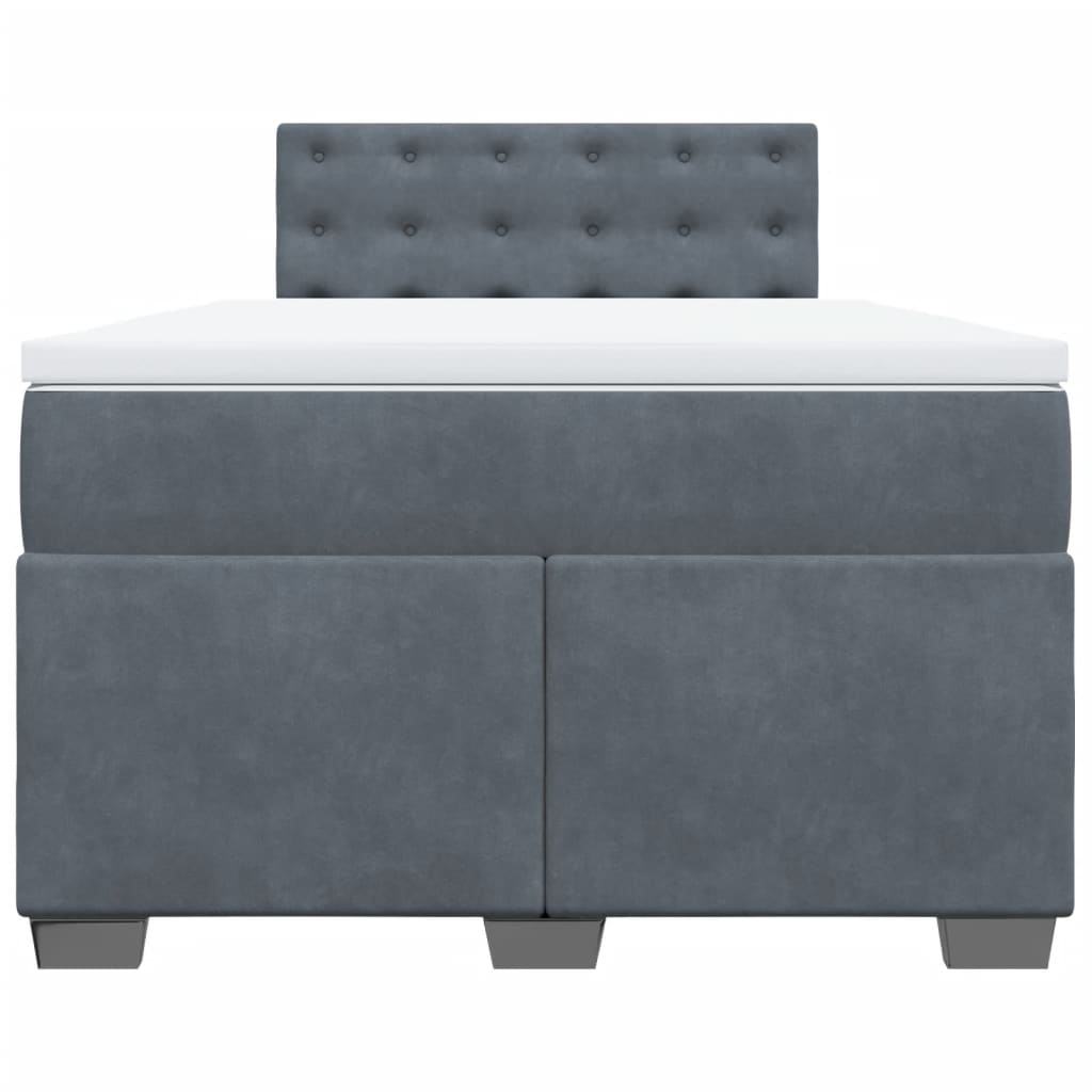 Boxspringbett Mit Matratze Samt Dunkelgrau