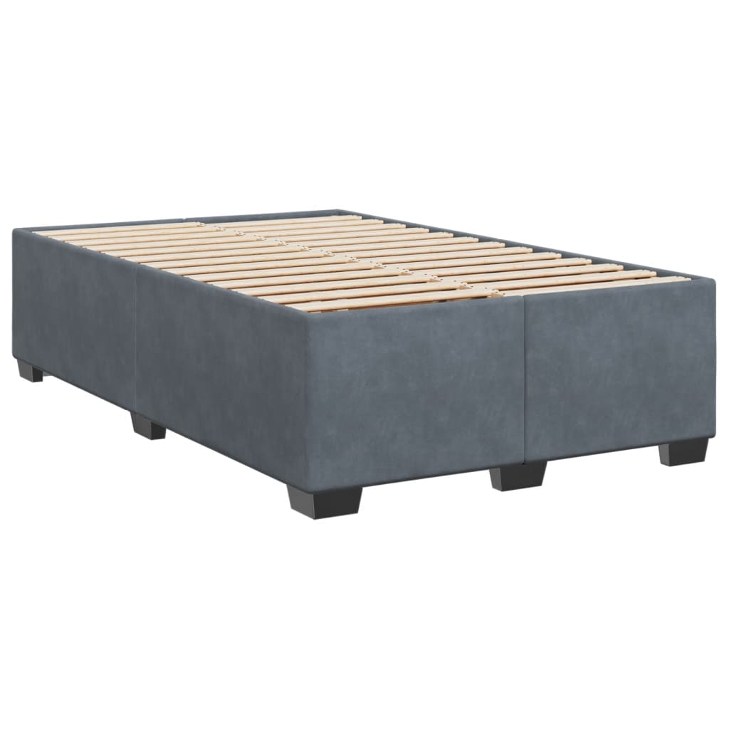 Boxspringbett Mit Matratze Samt Dunkelgrau
