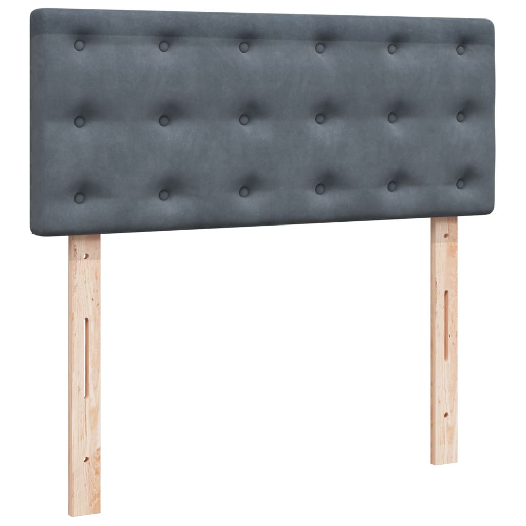 Boxspringbett Mit Matratze Samt Dunkelgrau