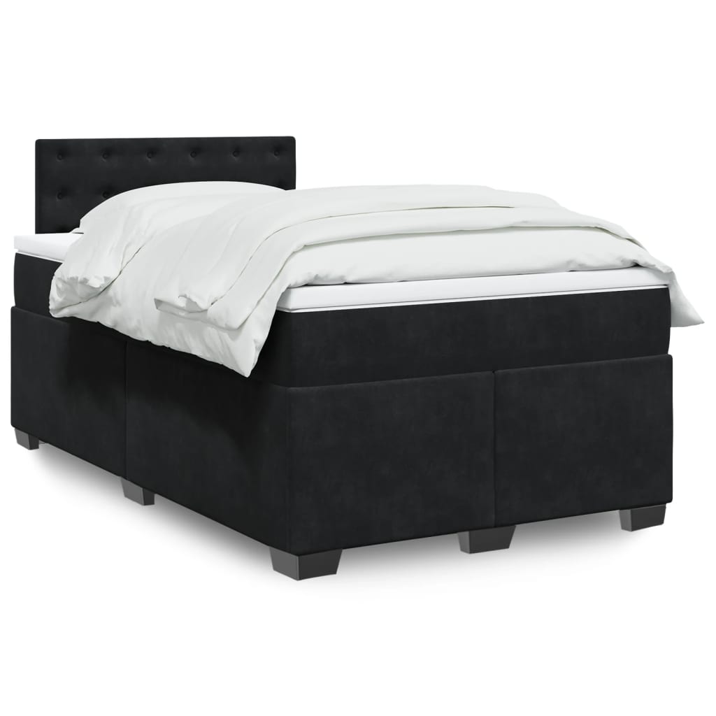 Boxspringbett Mit Matratze Samt Schwarz