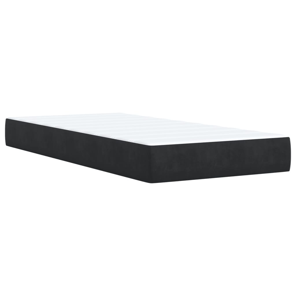 Boxspringbett Mit Matratze Schwarz Samt