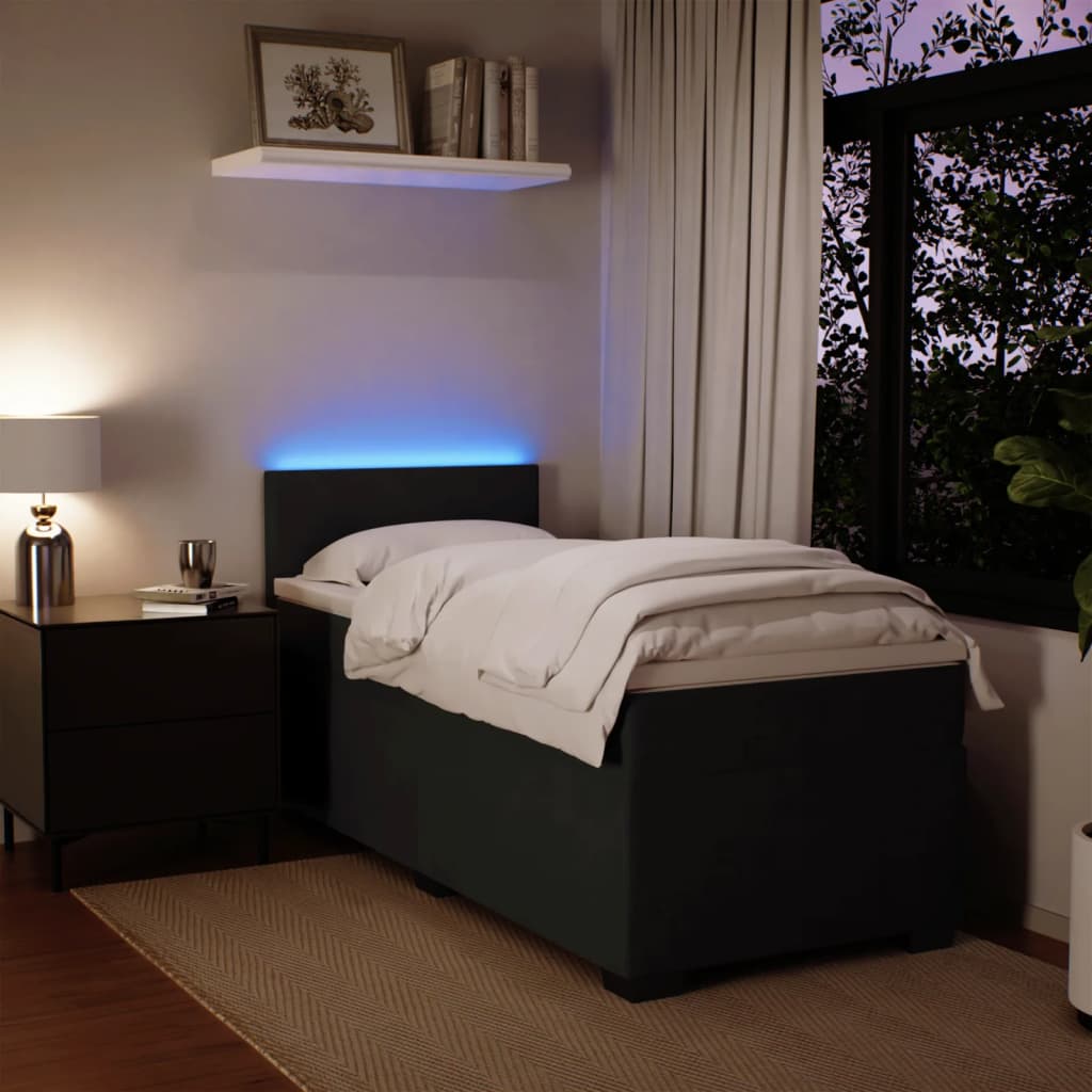 Boxspringbett Mit Matratze Schwarz Samt