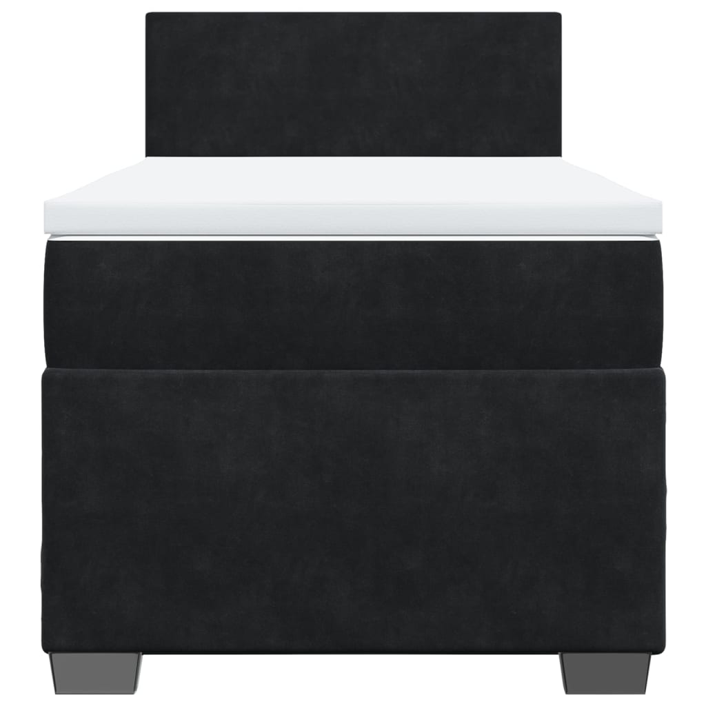 Boxspringbett Mit Matratze Schwarz Samt