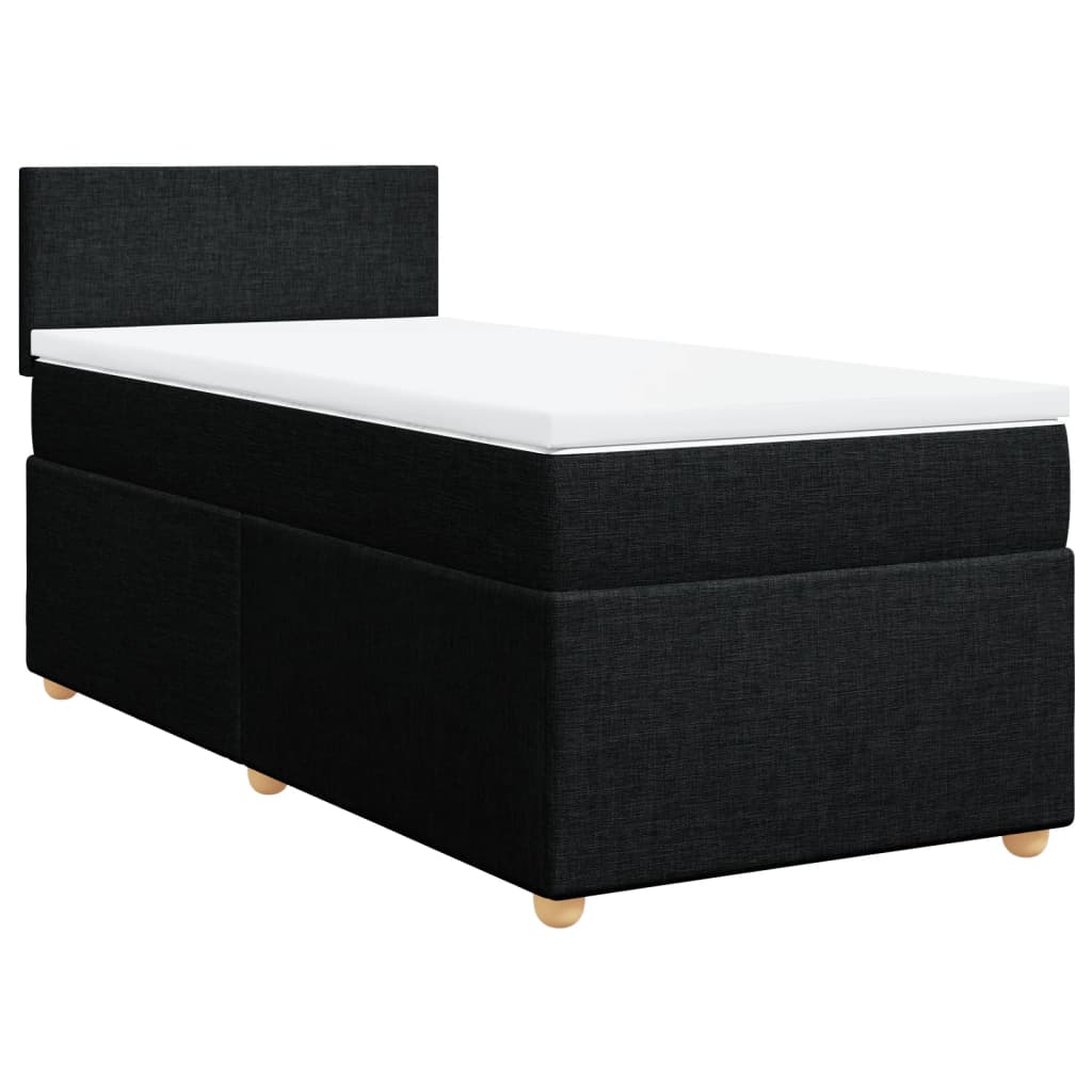 Boxspringbett Mit Matratze Stoff Schwarz