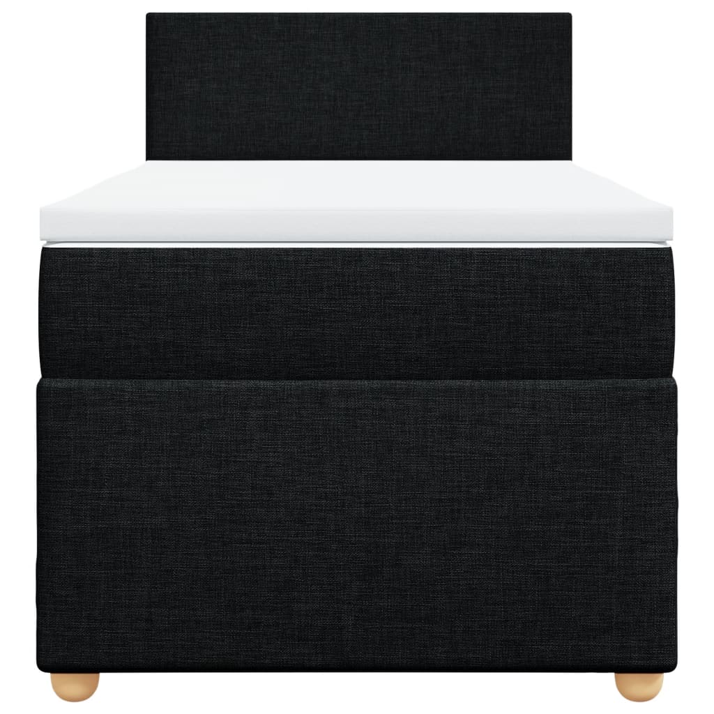 Boxspringbett Mit Matratze Stoff Schwarz