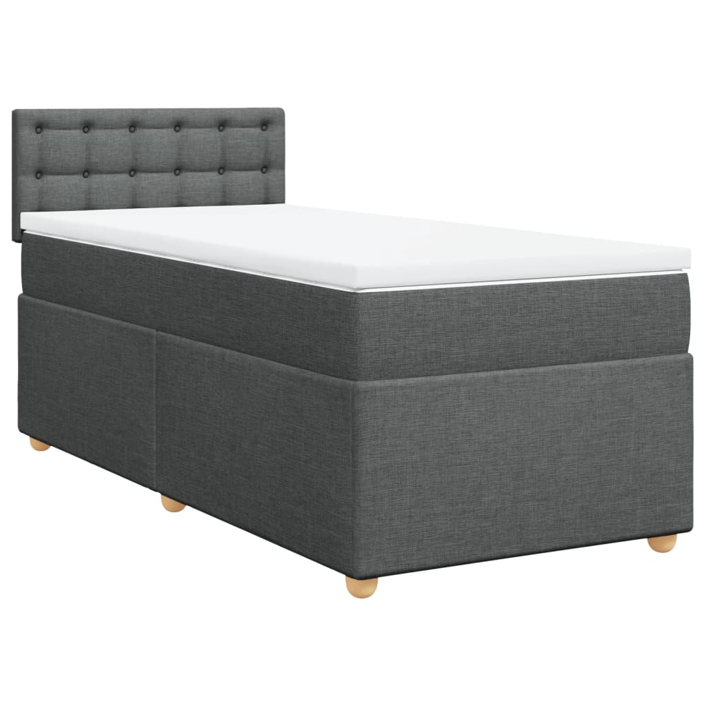 Boxspringbett Mit Matratze Stoff Dunkelgrau