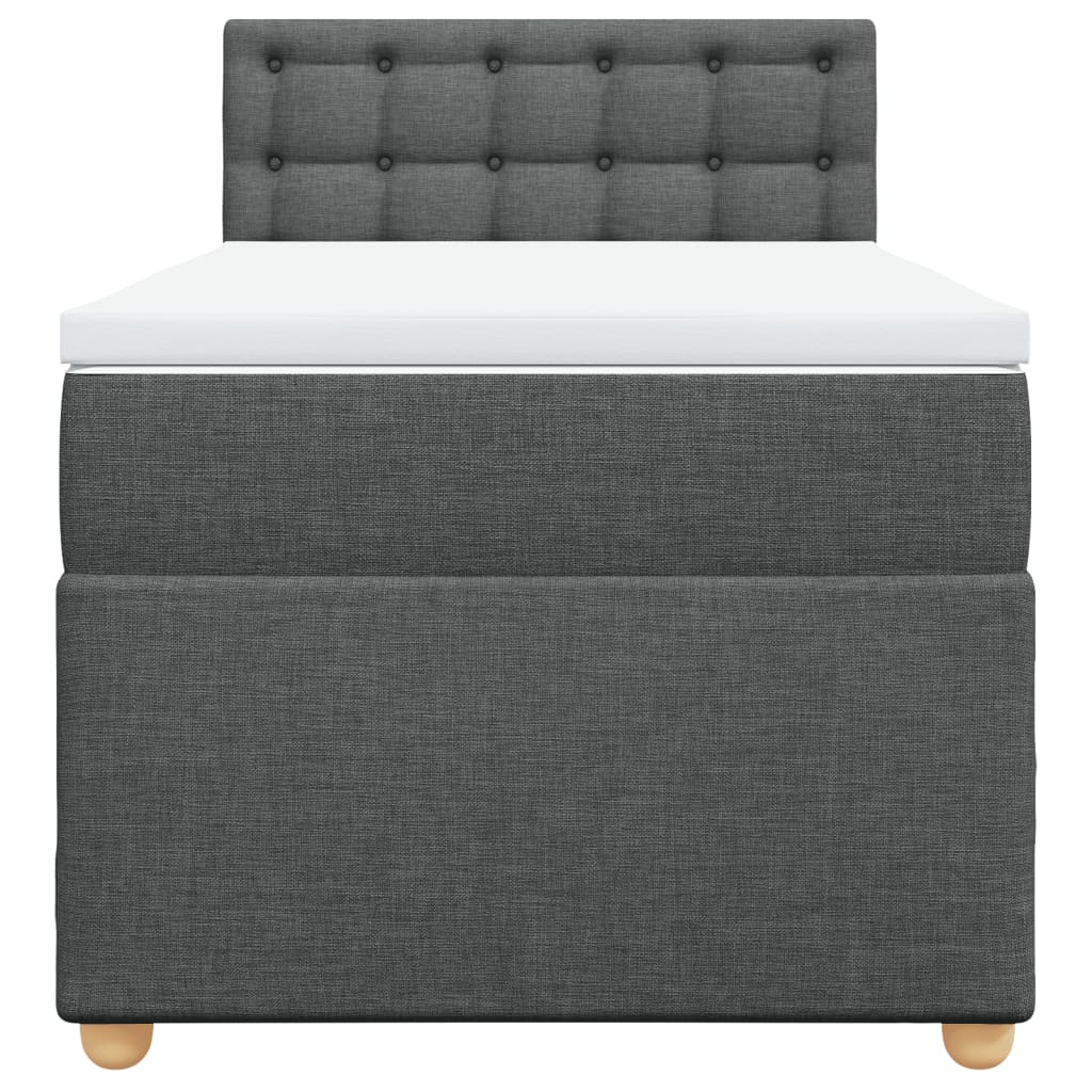 Boxspringbett Mit Matratze Stoff Dunkelgrau