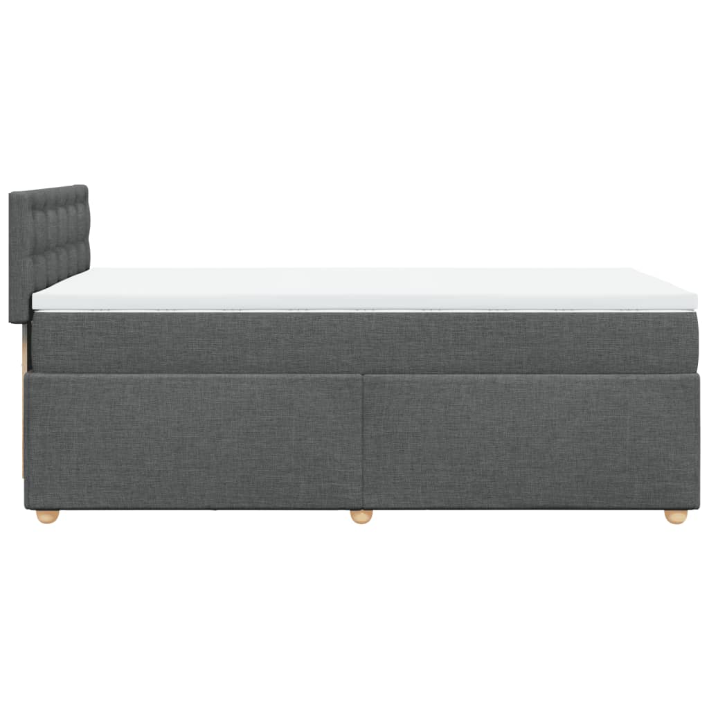 Boxspringbett Mit Matratze Stoff Dunkelgrau