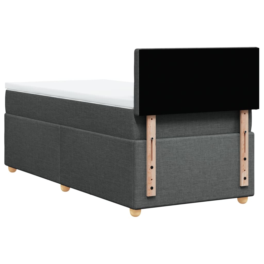 Boxspringbett Mit Matratze Stoff Dunkelgrau