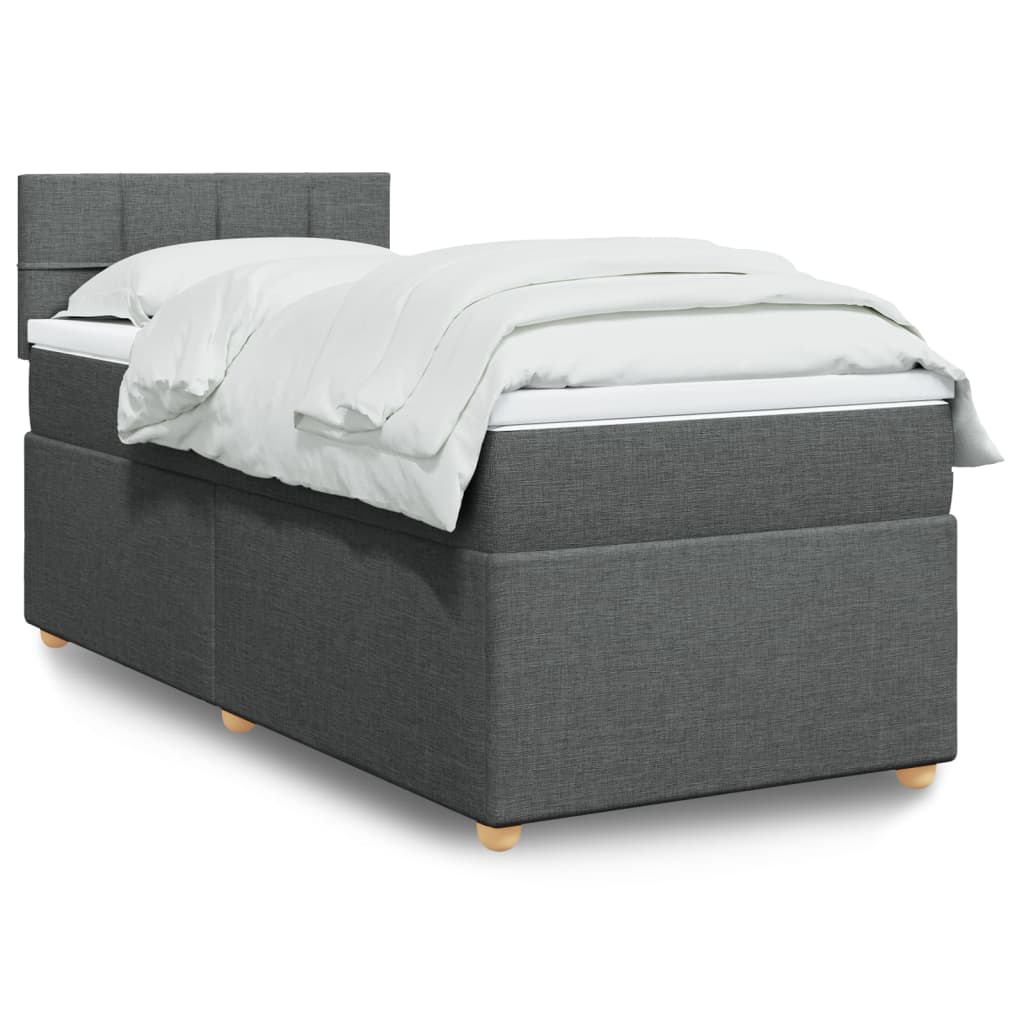Boxspringbett Mit Matratze Stoff Dunkelgrau