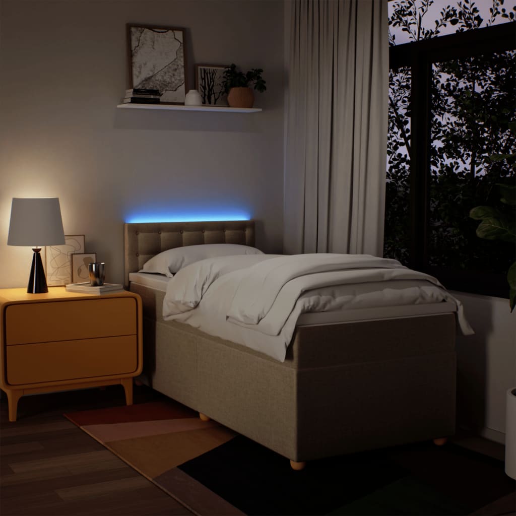 Boxspringbett Mit Matratze Stoff Creme